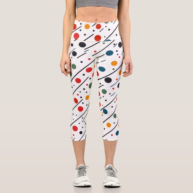 Women's Colourful Pattern Leggings – Vibrant (Front)