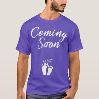 Womens Coming Soon 2021 Funny Pregnancy Motherx27s T-Shirt