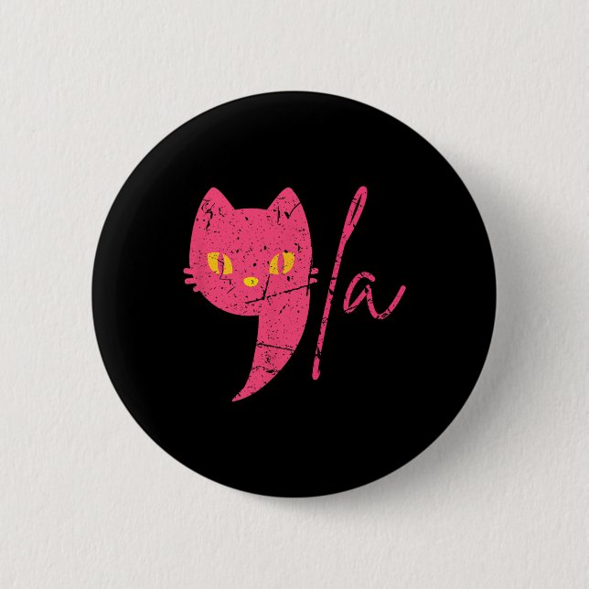 Women's Comma La  6 Cm Round Badge (Front)