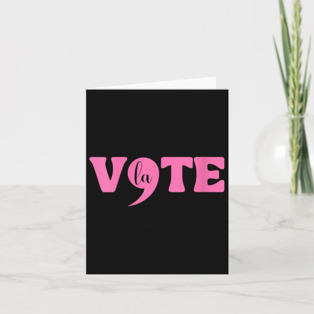 Womens Comma La Kamala Harris Punctuation La Elect Card (Front)