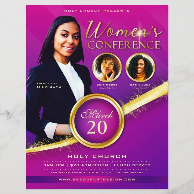 Women's Conference Inspirational Church Flyer (Front)