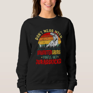 Womens Cool Big Sistersaurus Dinosaur Rex Cute Mot Sweatshirt