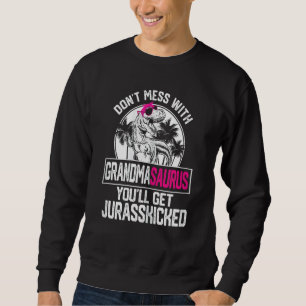 Womens Cool Grandmasaurus Dinosaur Rex Cute Mother Sweatshirt