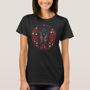 Women's Cool WordArt State of Ohio T-Shirt