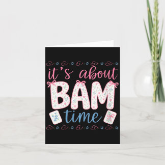 Womens Coquette Funny Mahjong About Bamn Time Card