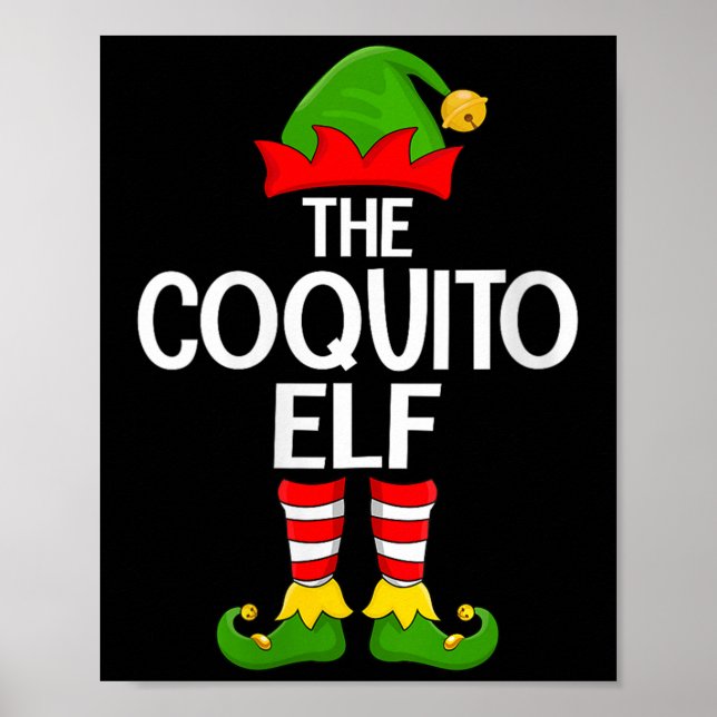 Womens Coquito Elf Xmas Matching Family Elf Squad  Poster (Front)