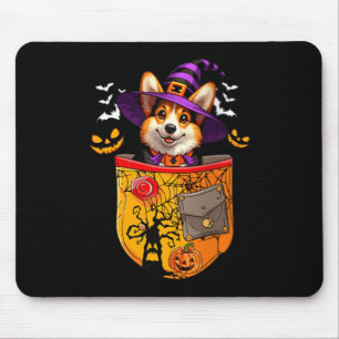 Womens Corgi As Witch In Poc Halloween Dog Owner Mouse Mat