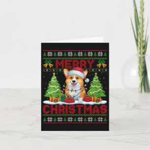 Womens Corgi Ugly Christmas Sweaters Funny Pet Dog Card