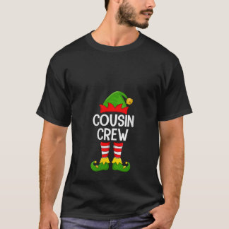 Womens Cousin Crew Elf Xmas Family Matching Elf Sq T-Shirt