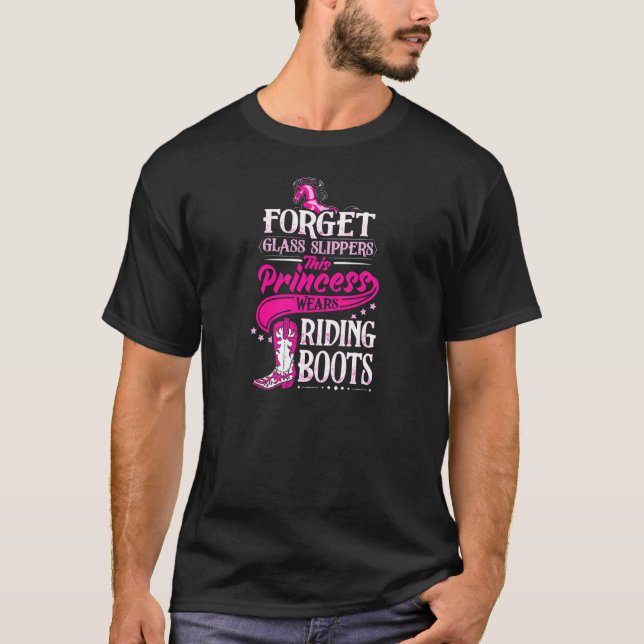 Womens Cowgirl  Funny Cowgirl  Riding Boots Cowgir T-Shirt (Front)