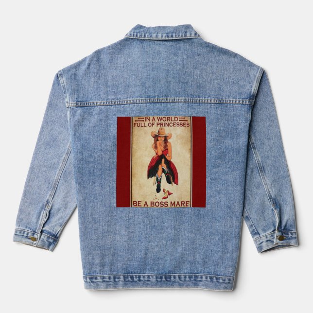  women's   cowgirls boss mare denim jacket (Back)