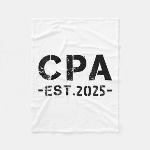 Womens Cpa Est 2025 Certified Public Accountant Ex Fleece Blanket