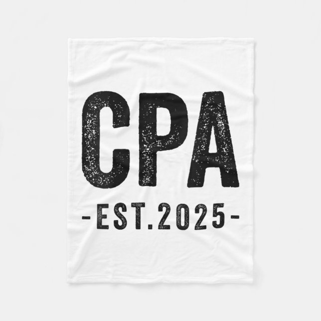 Womens Cpa Est 2025 Certified Public Accountant Ex Fleece Blanket (Front)
