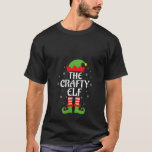 Womens Crafty Elf Xmas Family Matching Elf Squad C T-Shirt<br><div class="desc">Womens Crafty Elf Xmas Family Matching Elf Squad Christmas V Neck</div>