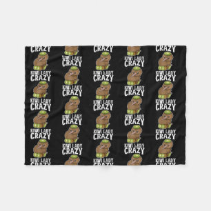 Womens Crazy kiwi Lady Design for a Kiwi Girl  Fleece Blanket
