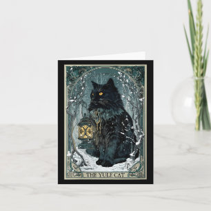 Womens Creepmas Vintage The Yule Cat Tarot Card Da