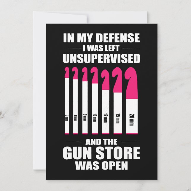 Womens Crocheting Crochet In my defence i was left Invitation (Front)