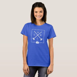 Women's Crossed Brooms Curling T-Shirt