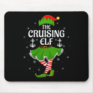 Womens Cruising Elf Christmas Family Girls Women E Mouse Mat