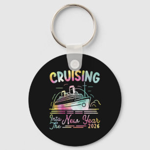 Womens Cruising Into New Year 2026 Countdown Party Key Ring