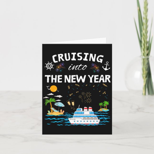 Womens Cruising Into New Year 2026 Match Family Va Card (Front)