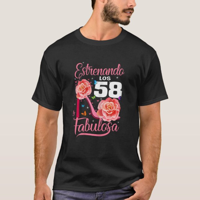 Womens Cumpleaños 58 Mujer Fabulosa Español 58th B T-Shirt (Front)