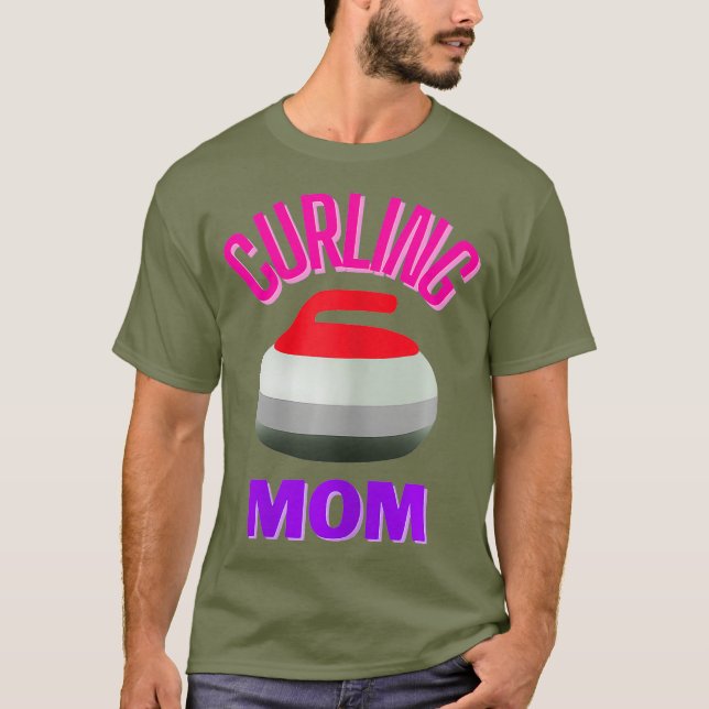 Womens Curling Mum Youth Sports Design for Women T-Shirt (Front)