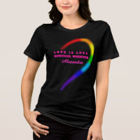 Womens Custom Name Couple Pride Shirt - Right Half