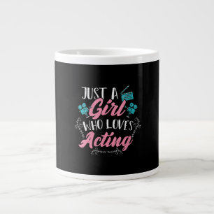Womens Cute Actor Just A Girl Who Loves Acting Large Coffee Mug