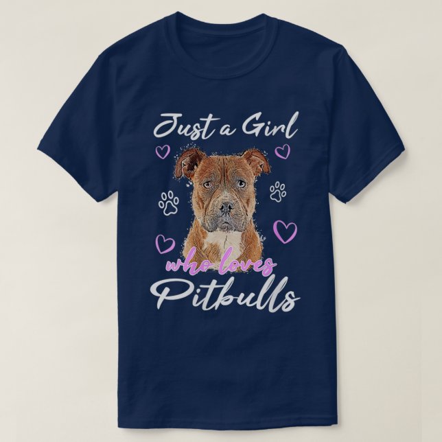 Womens Cute American Pit bull Terrier Pit bull i l T-Shirt (Design Front)