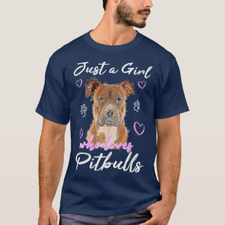 Womens Cute American Pit bull Terrier Pit bull i l T-Shirt