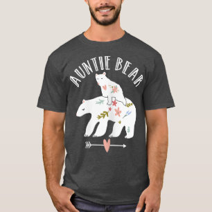 Womens Cute Auntie Bear, Auntie First Mothers Day, T-Shirt
