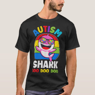 Womens Cute Autism Shark Puzzle Piece Awareness Da T-Shirt