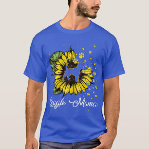 Womens Cute Beagle Mama Sunflower Dog Mom Mothers T-Shirt