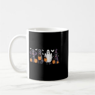 Womens Cute Black Labrador Dog Halloween Pumpkin Coffee Mug