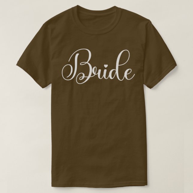 Womens Cute Bride Bachelorette Party, Bride  T-Shirt (Design Front)