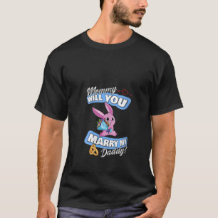 Womens Cute Bunny Wedding Offer Mummy Will You Mar T-Shirt