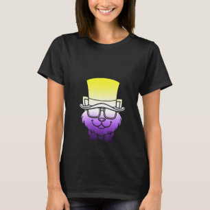 Womens Cute Cat Pet Agender Animal Genderfluid No T-Shirt