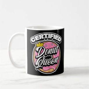 Womens Cute Certified Doughnut Queen  Food  Humour Coffee Mug