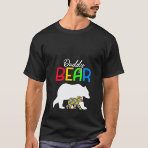 Womens Cute Daddy Bear Autism Awareness Autistic F T-Shirt