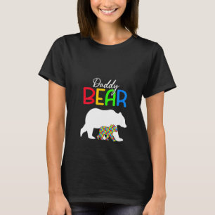 Womens Cute Daddy Bear Autism Awareness Autistic F T-Shirt