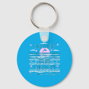 Womens Cute Dolphin Lover Family Orange Beach Al Key Ring