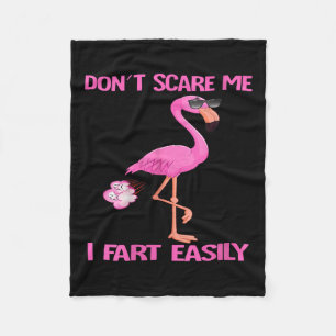 Womens Cute Don't E Me I Fart Easy Fart Joke Flami Fleece Blanket