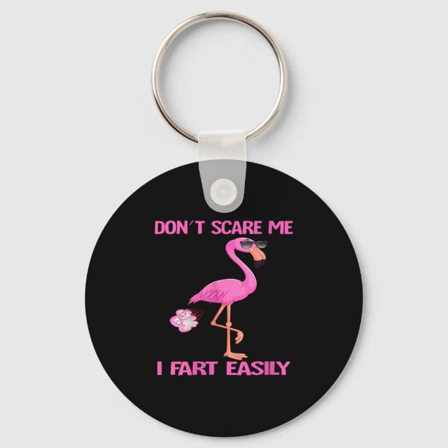 Womens Cute Don't E Me I Fart Easy Fart Joke Flami Key Ring (Front)