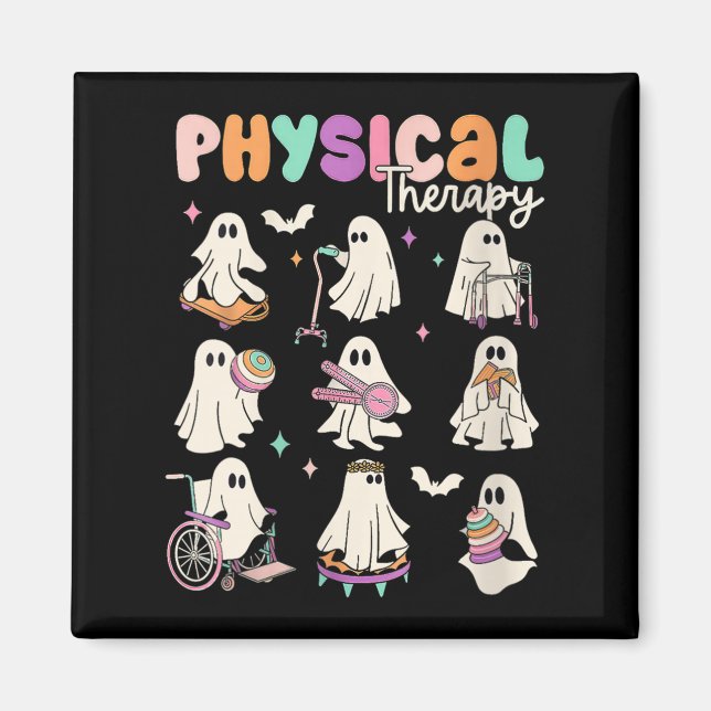 Womens Cute Ghost Physical Therapy Pt Physical The Magnet (Front)