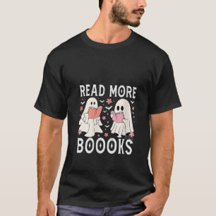 Womens Cute Ghosts Books Read More Boooks Funny Te T-Shirt