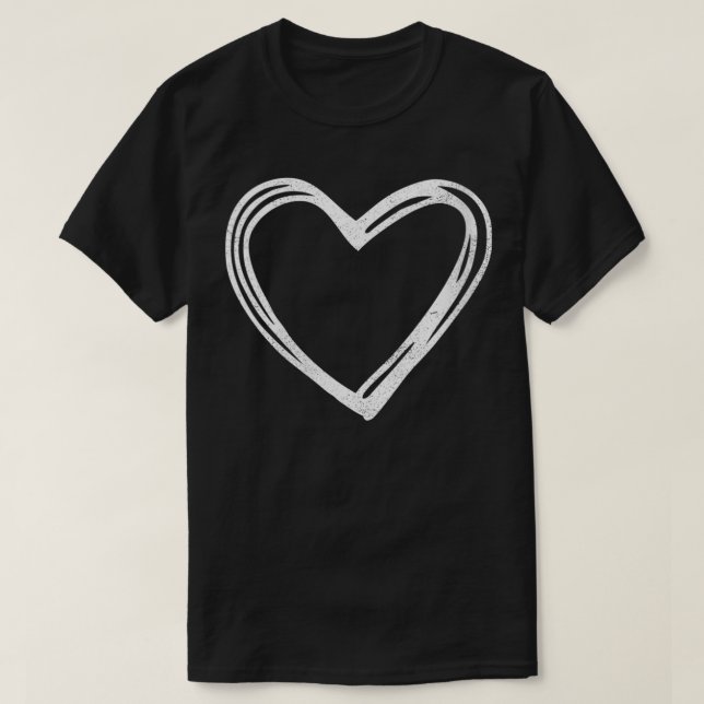 Womens Cute Heart Valentines Day Red VNeck1  T-Shirt (Design Front)