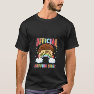 Womens Cute Hedgehog Rainbow Napping Pajama Sleepi T-Shirt