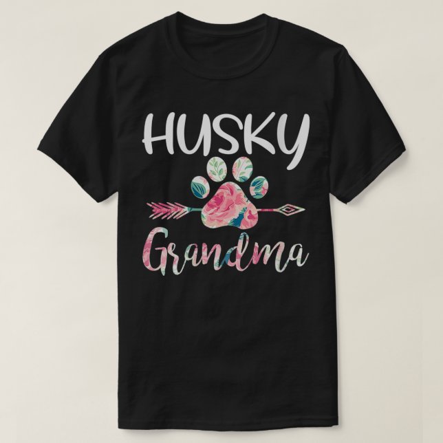 Womens Cute Husky Grandma Siberian Husky Lover Cos T-Shirt (Design Front)