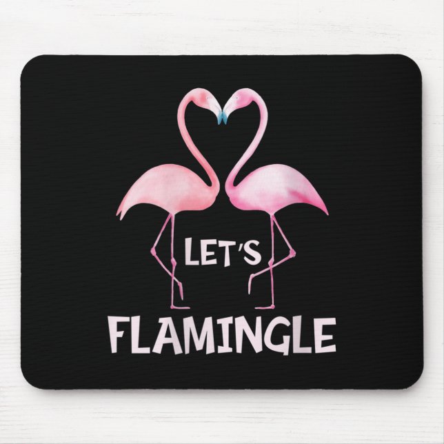 Womens Cute Let's Flamingle Nk Flamingo Summer Lov Mouse Mat (Front)